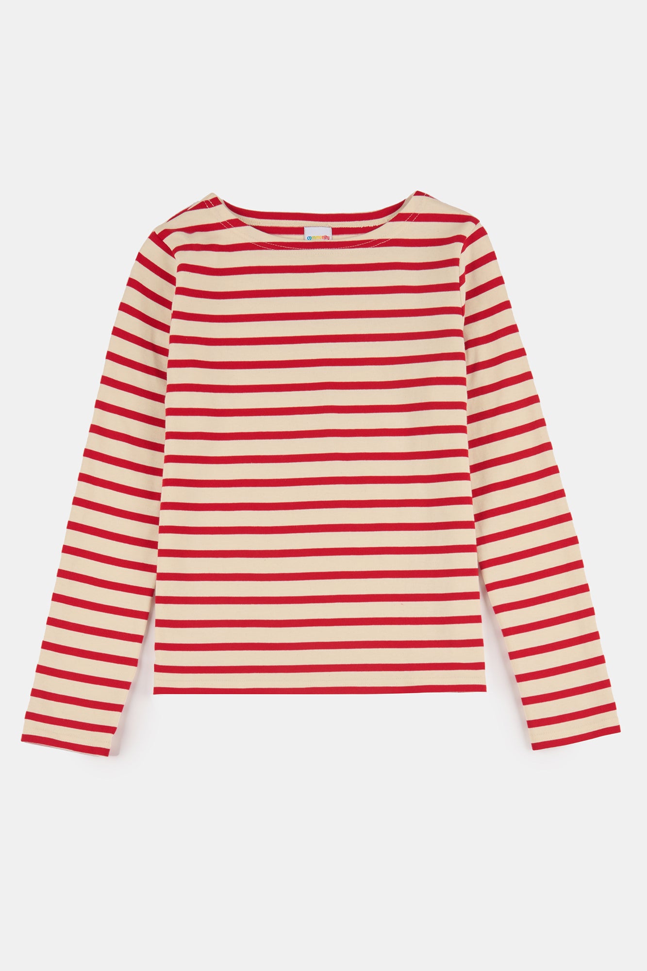 Womens Breton - Ecru/Flame Red