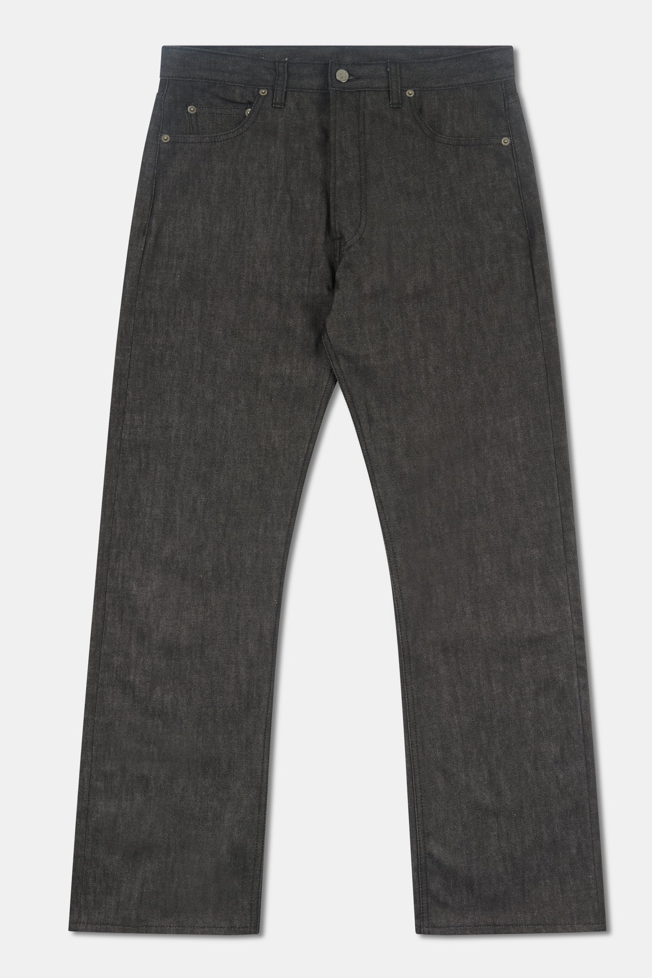 Men's Selvedge Loose Fit Button Fly Arran Jean-Blk