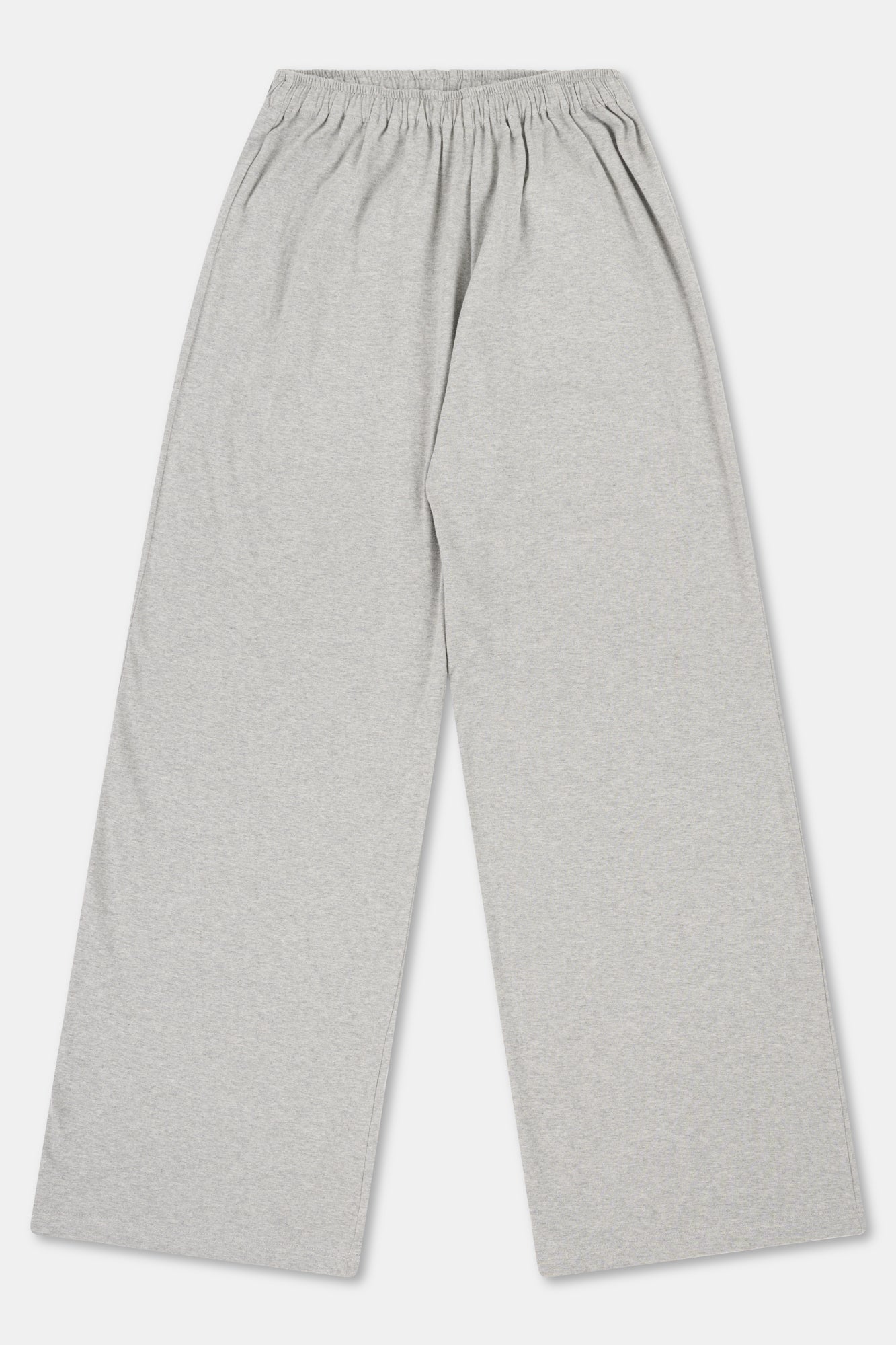 grey jersey pyjama bottoms on white background