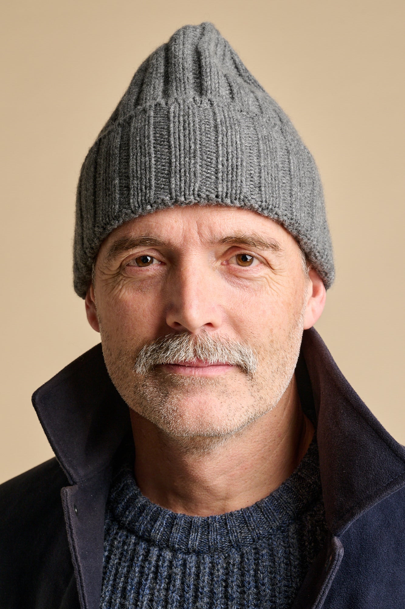 Cashmere Beanie Hat - Charcoal