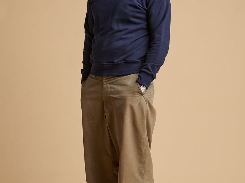Patrick Grant in his iconic field trousers in olive.