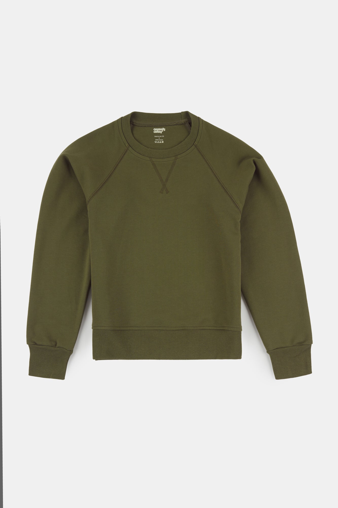 Men's raglan sweatshirt in olive
