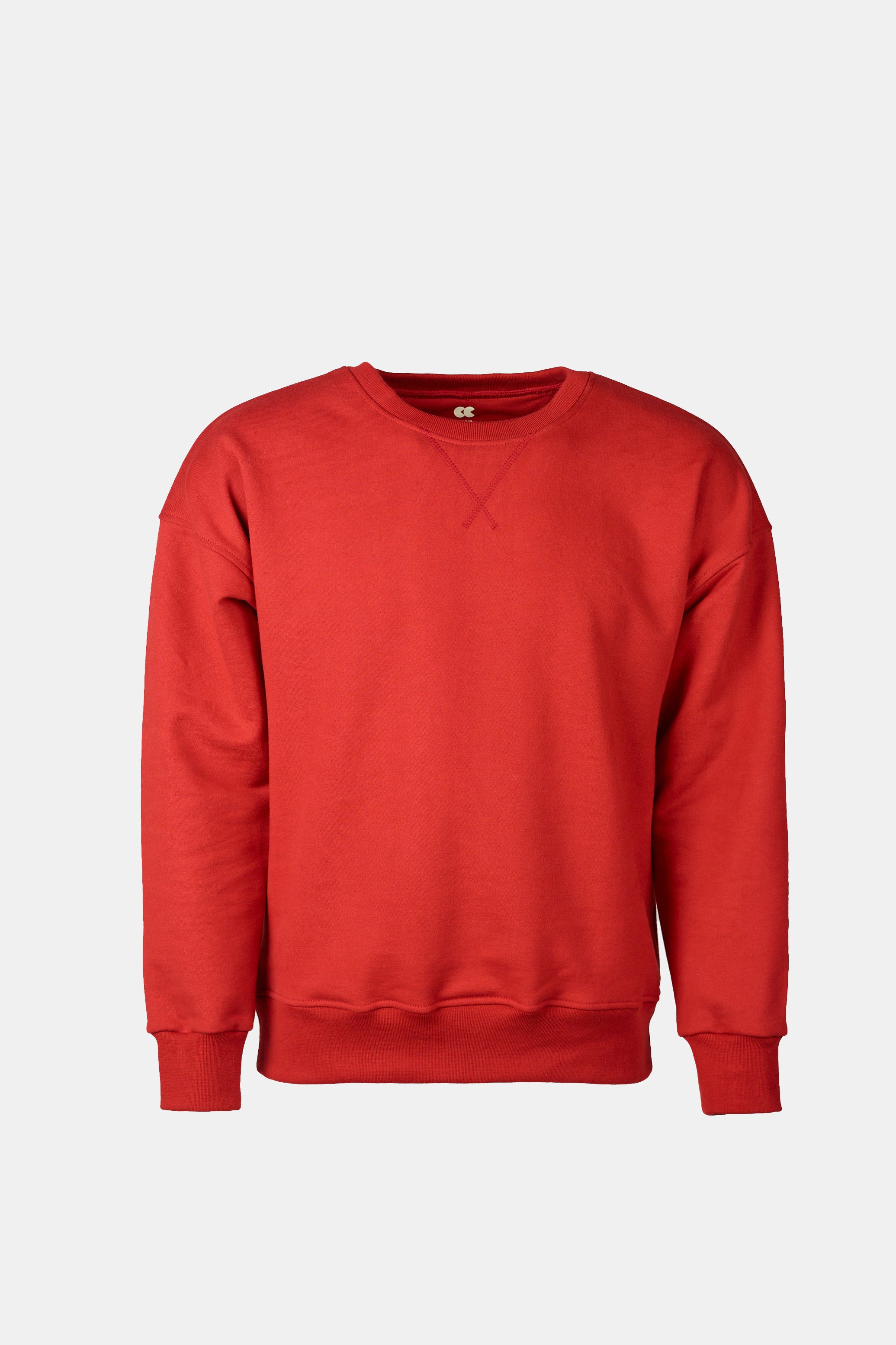 Men's Drop Shoulder Sweatshirt Crimson - Community Clothing