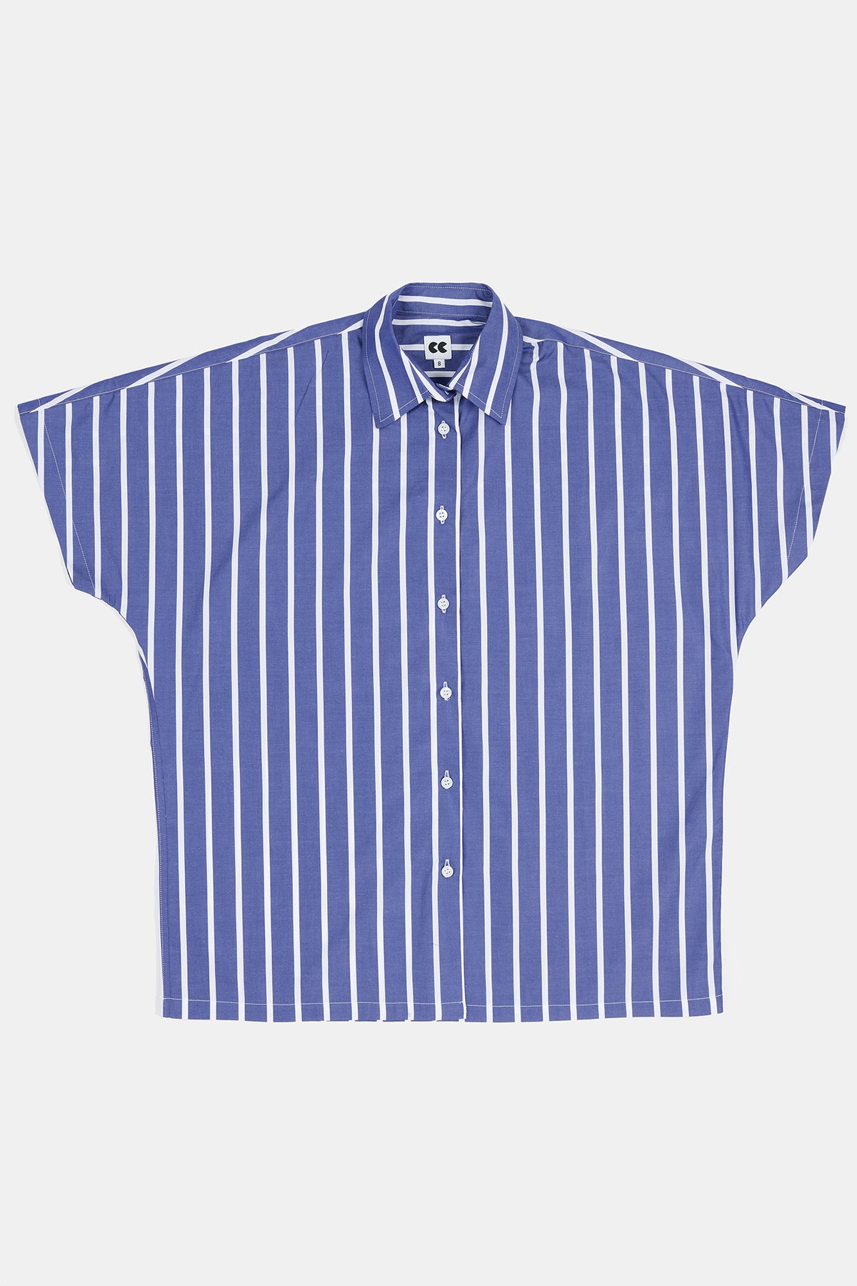 Women's Ava Short Sleeve Shirt - Blue/White