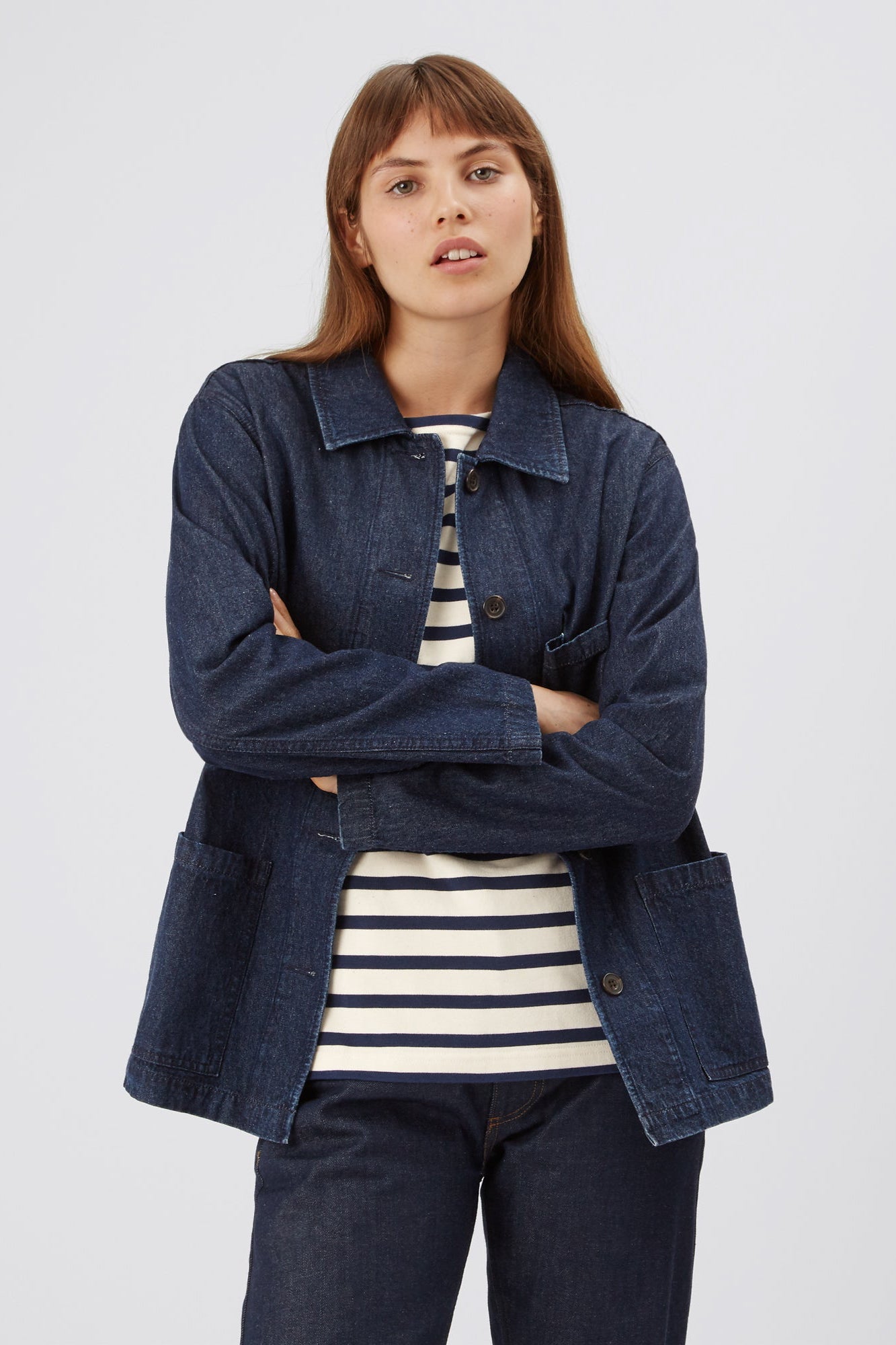 Women's Chore Jacket Indigo - Community Clothing