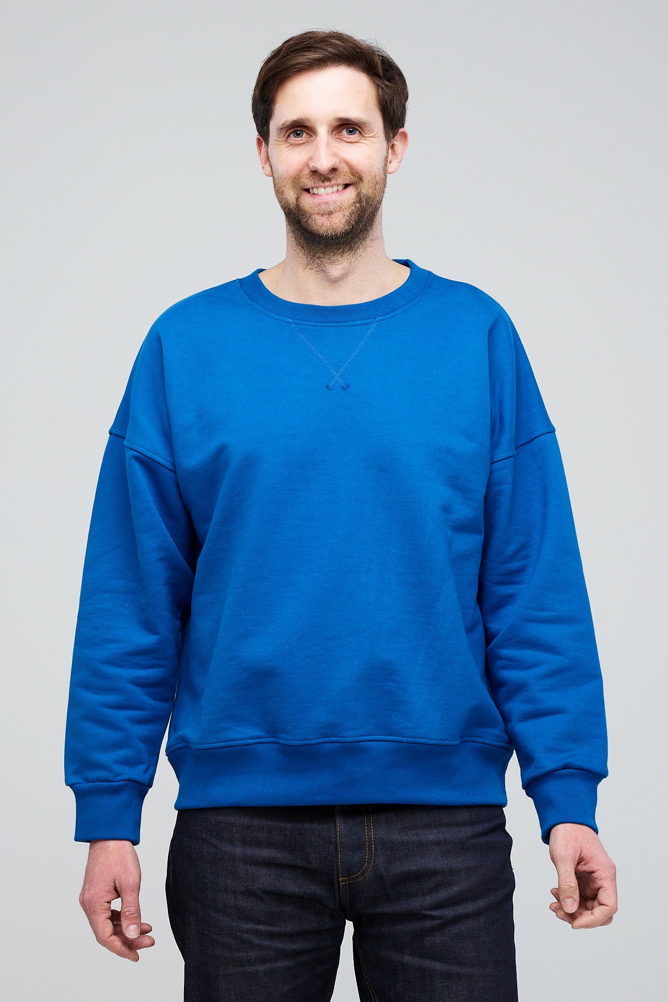 Men's Drop Shoulder Sweatshirt Cobalt - Community Clothing