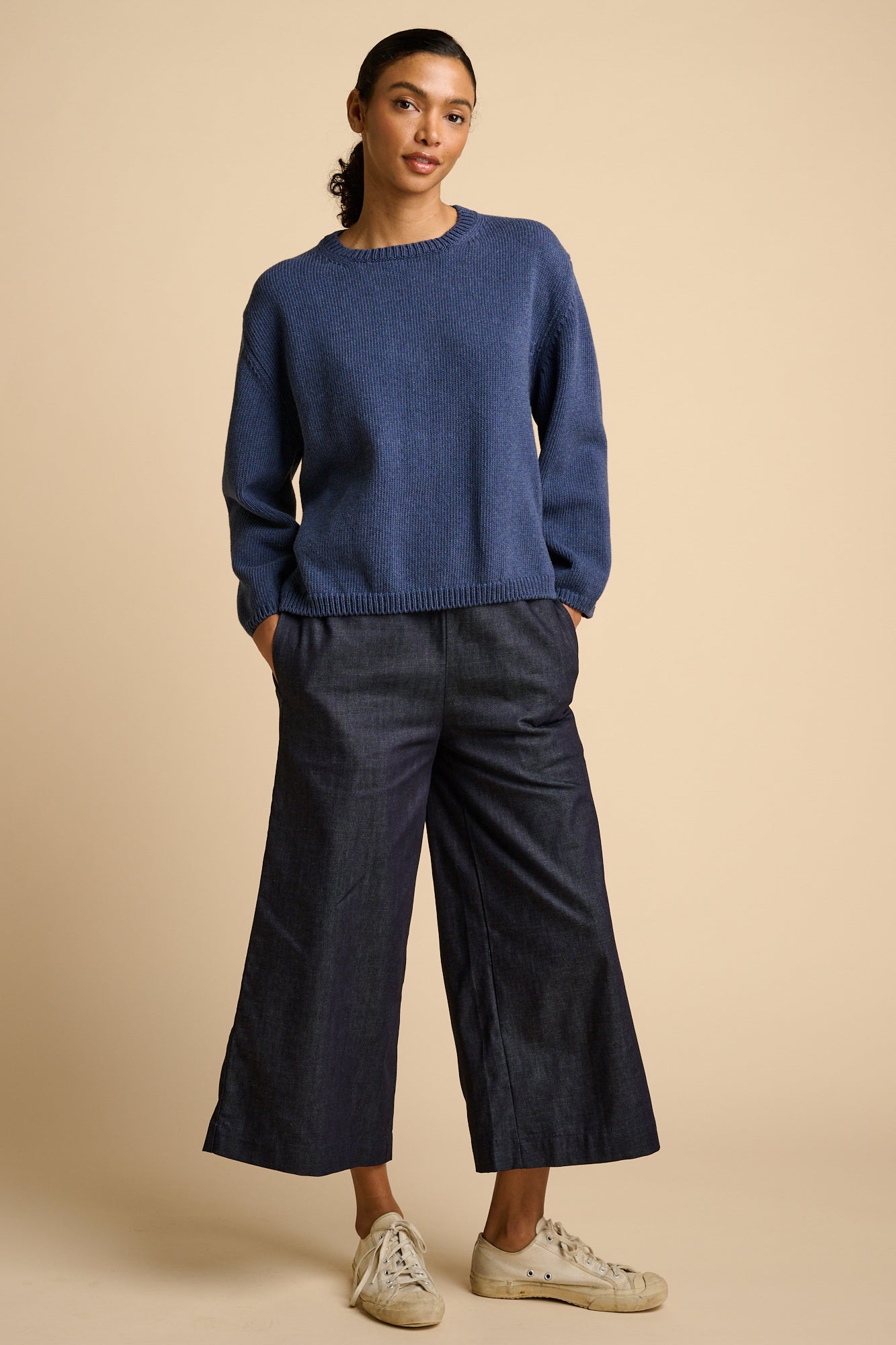 Women's Short PJ Trousers - Indigo Denim