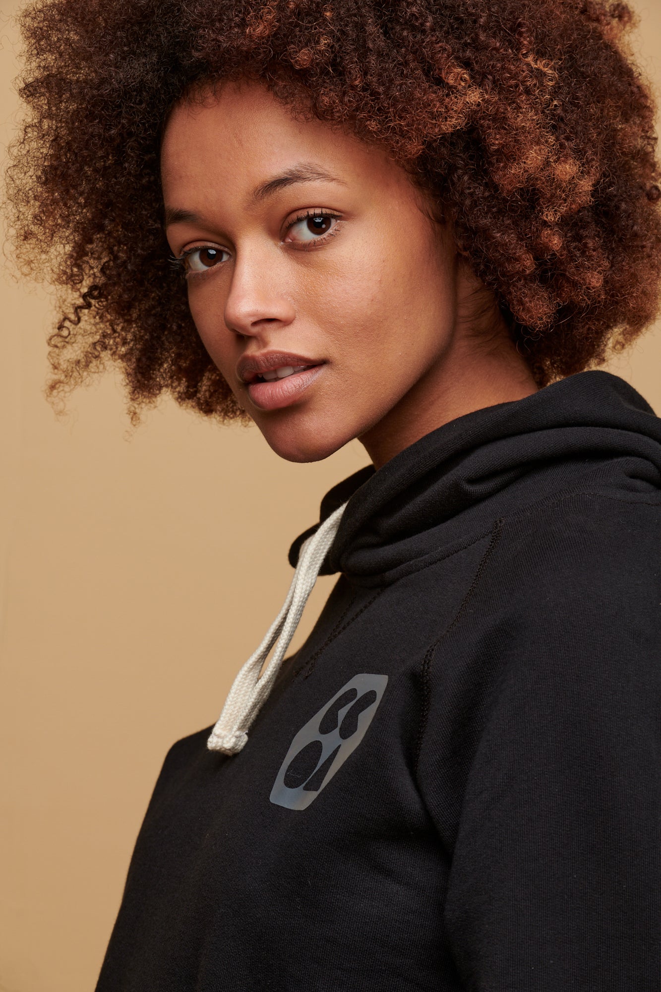Womens Raglan Hooded Sweatshirt Plastic Free - Black