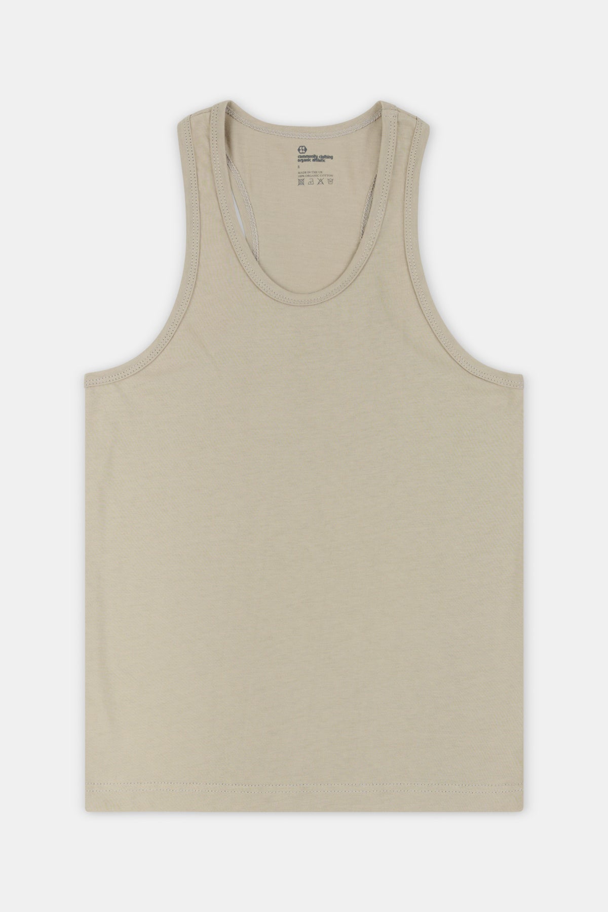 Women's racer back vest in stone 
