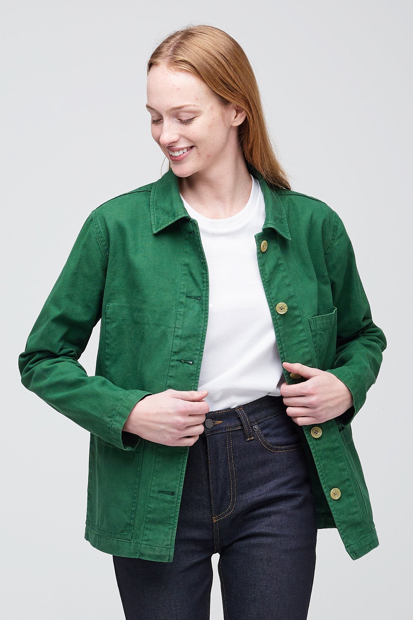 Female_chore-Jacket_Bottle-Green_Front3