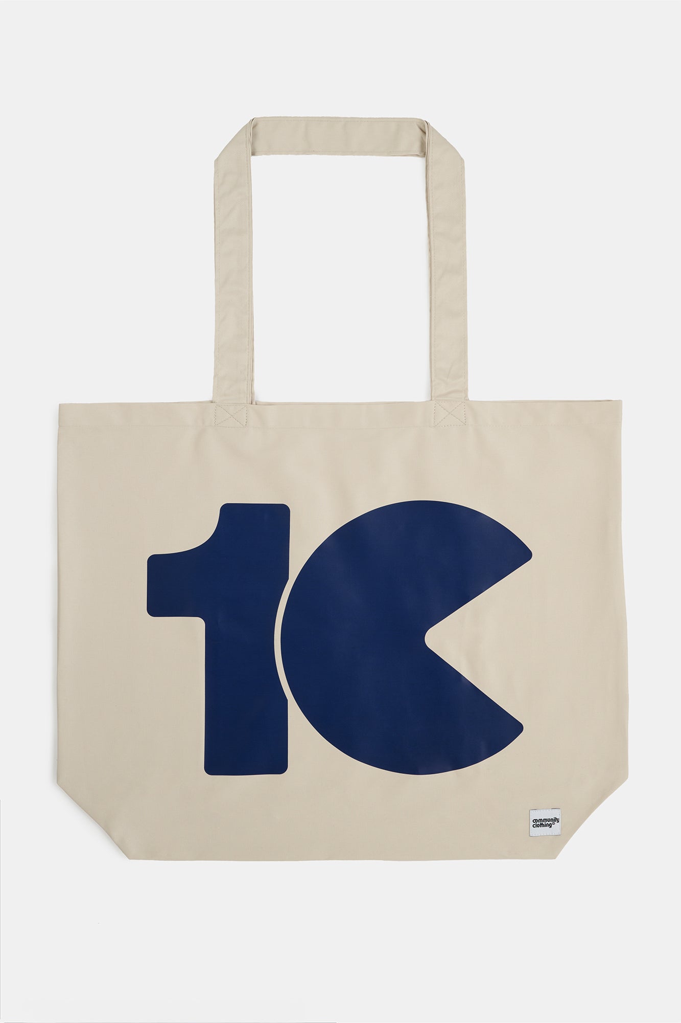 Printed Tote bag - CC10 Stone/Navy