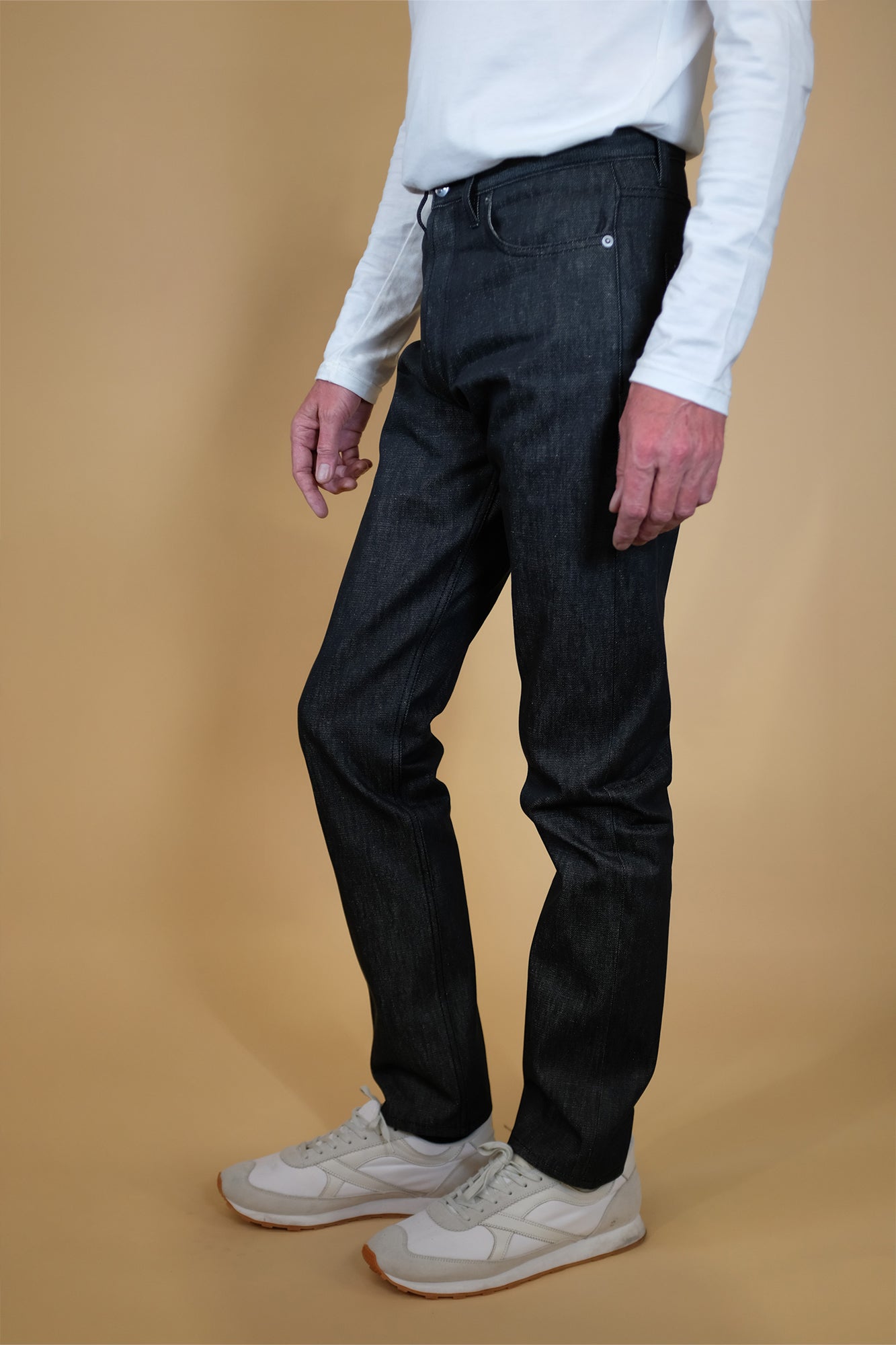 DARREN MENS SLIM LEG FLY FRONT JEAN BLACK