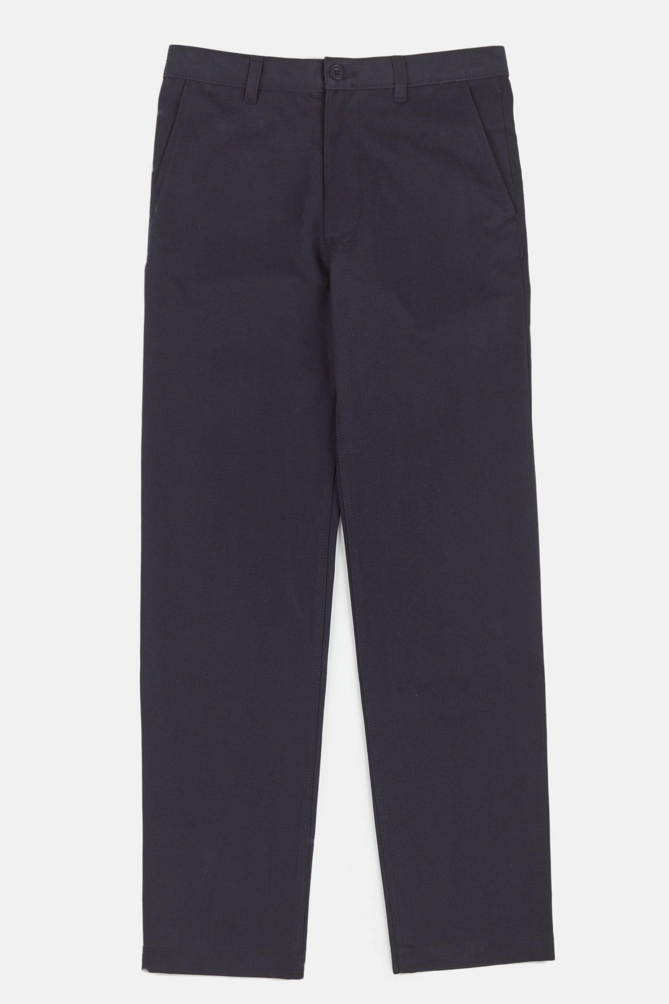 Men's heavyweight slim chino in navy flatlay image