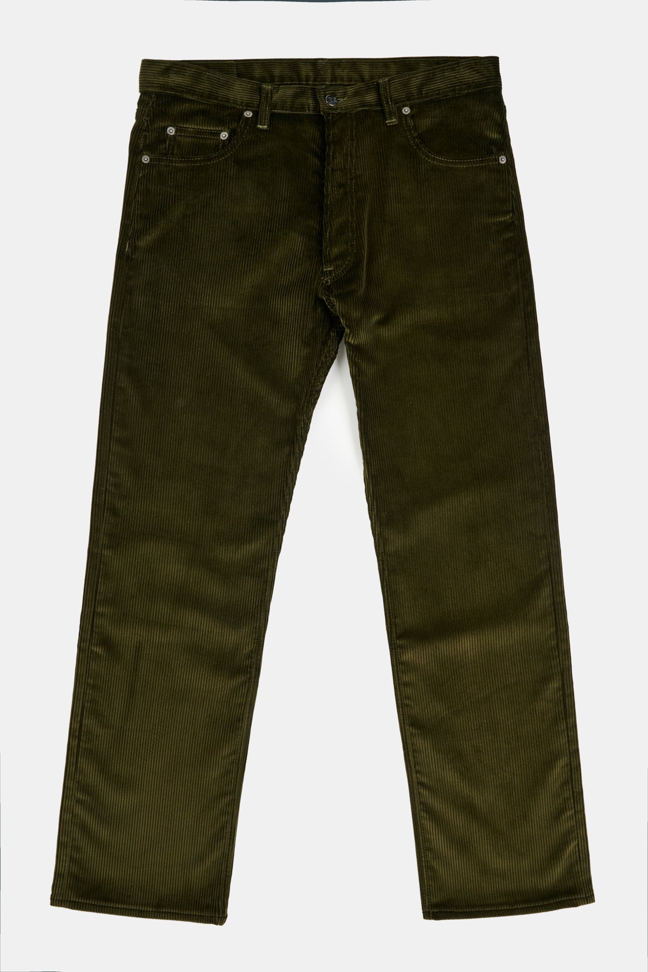Mens Arran Loose Fit Corduroy Jean - Dark Olive