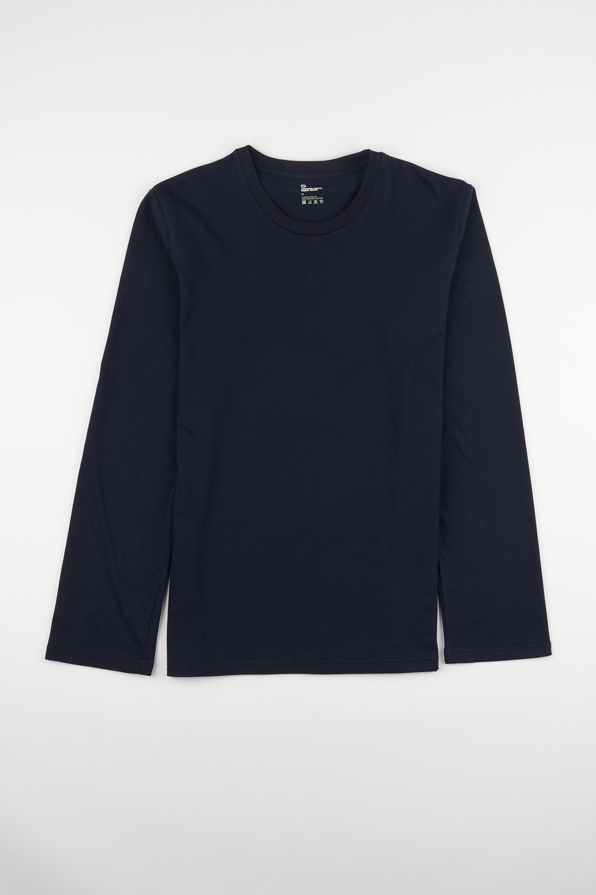 Men's Long Sleeve T Shirt Plastic Free - Navy