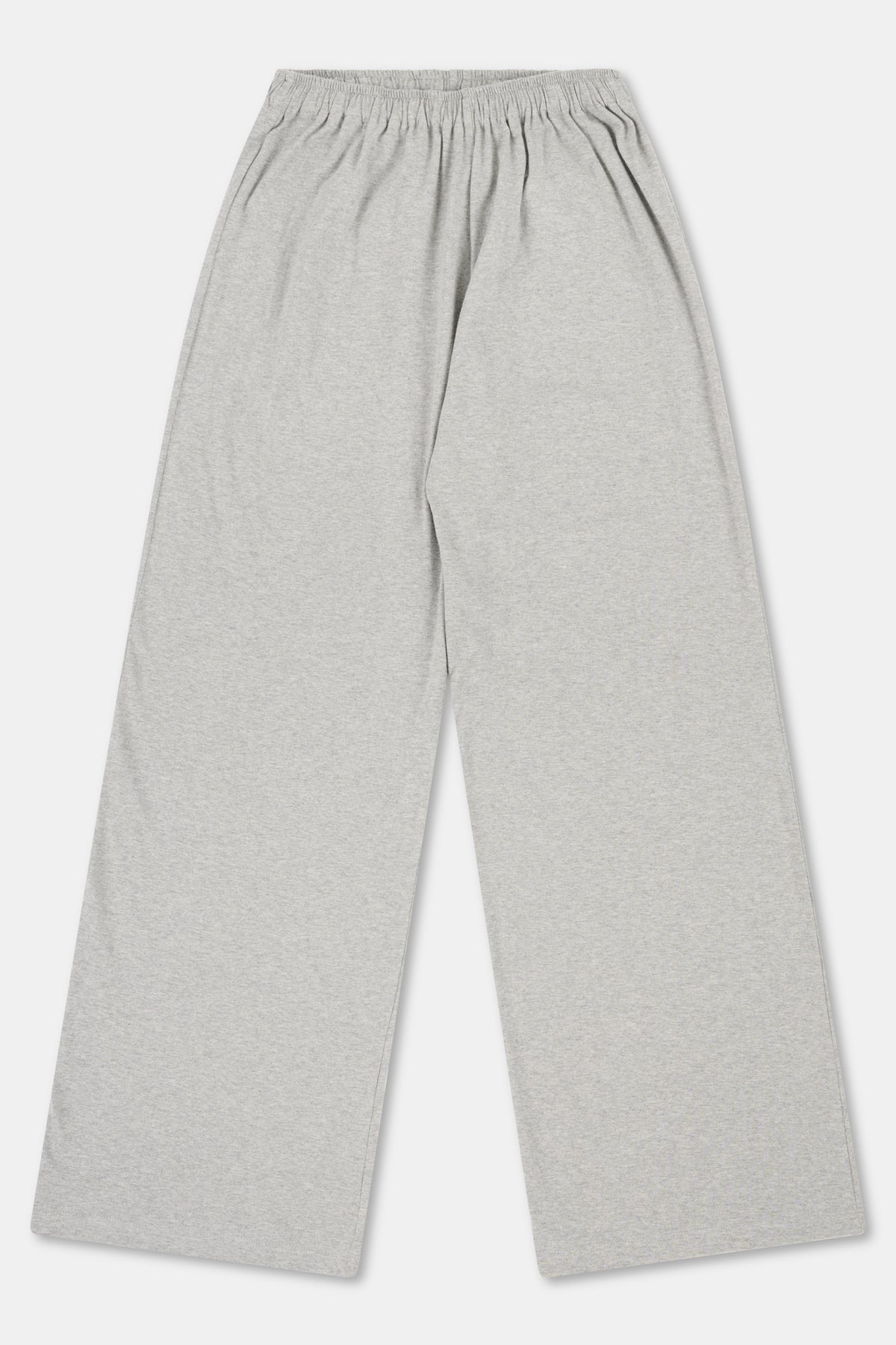 grey jersey pyjama bottoms on white background