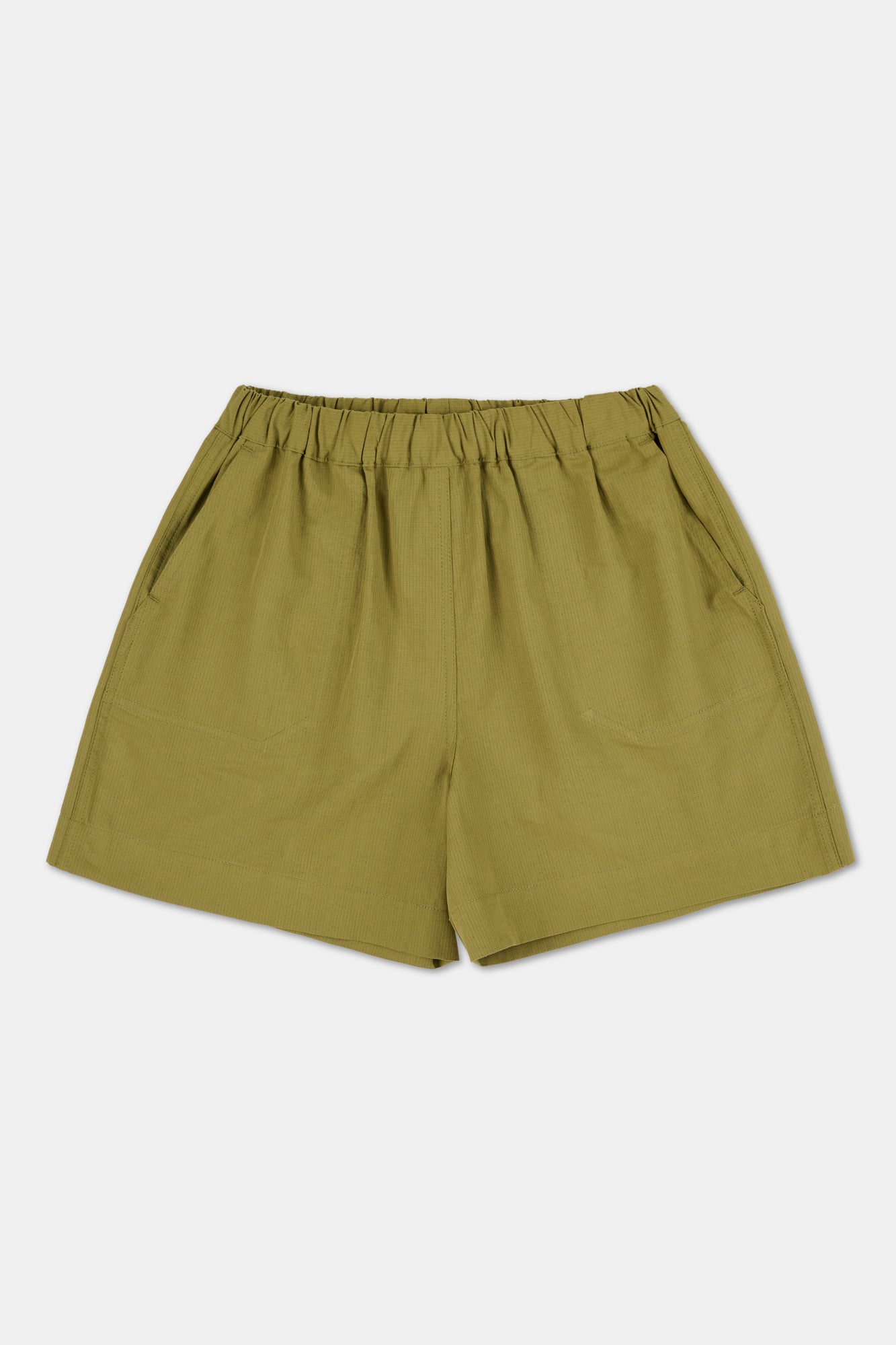 Green shorts on a white background