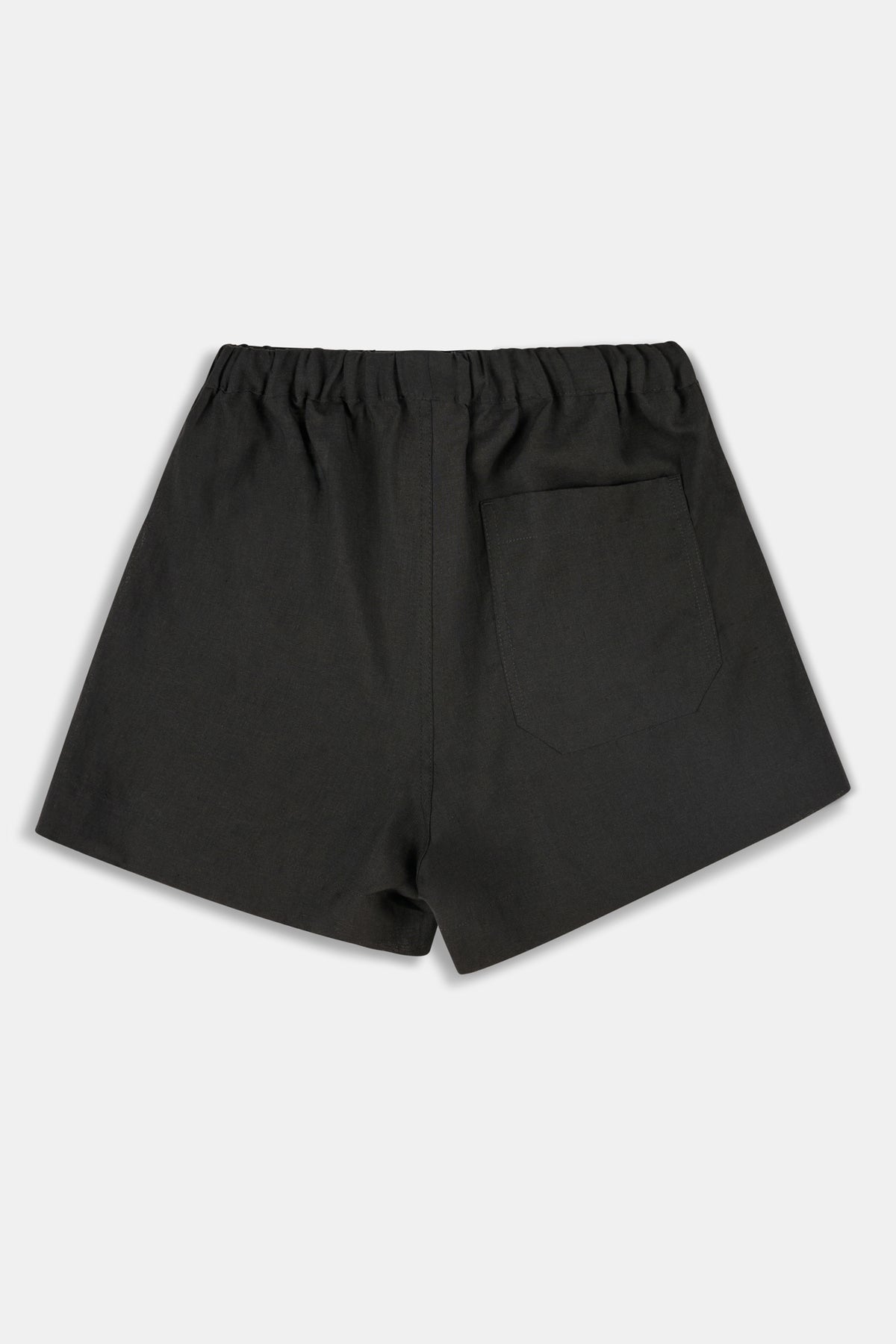 Patsy Pull Up Linen Shorts - Black