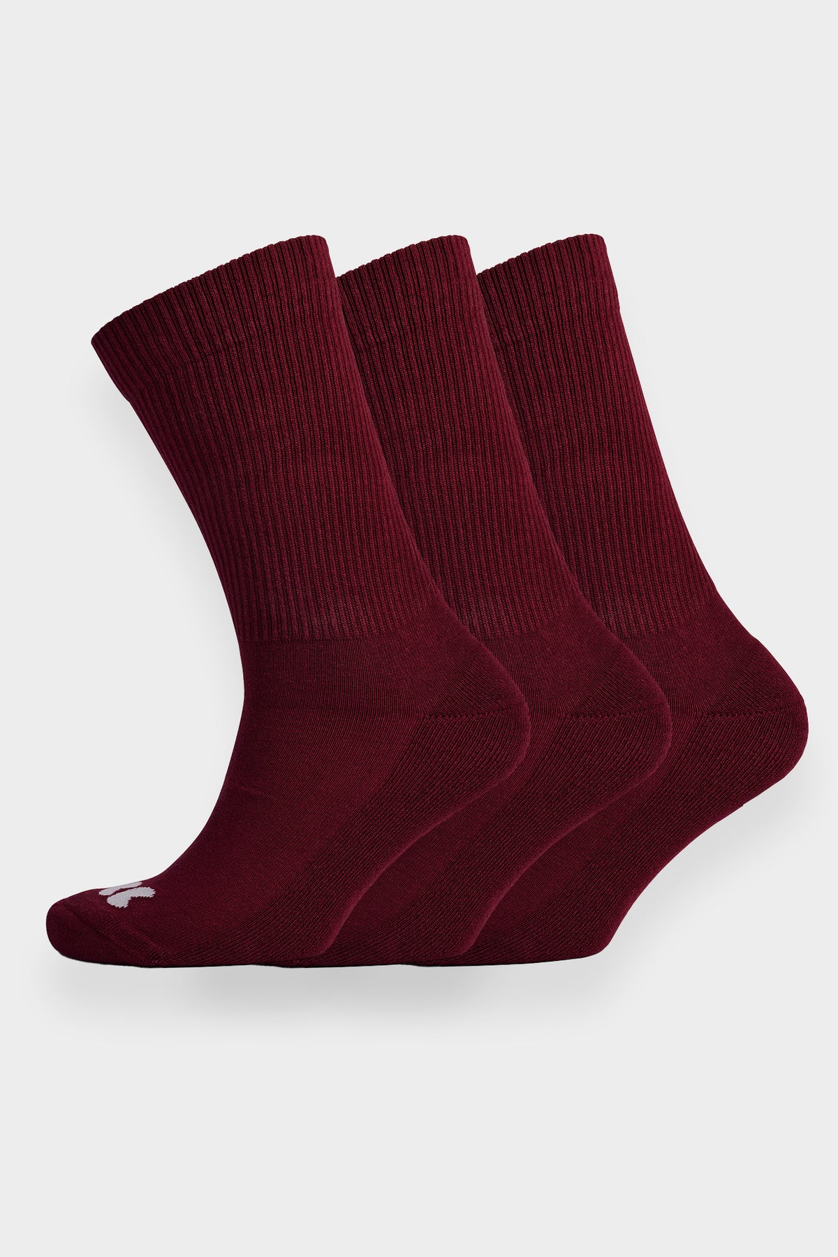 Sports Cotton Sock Calf 3 Pack - Burgundy