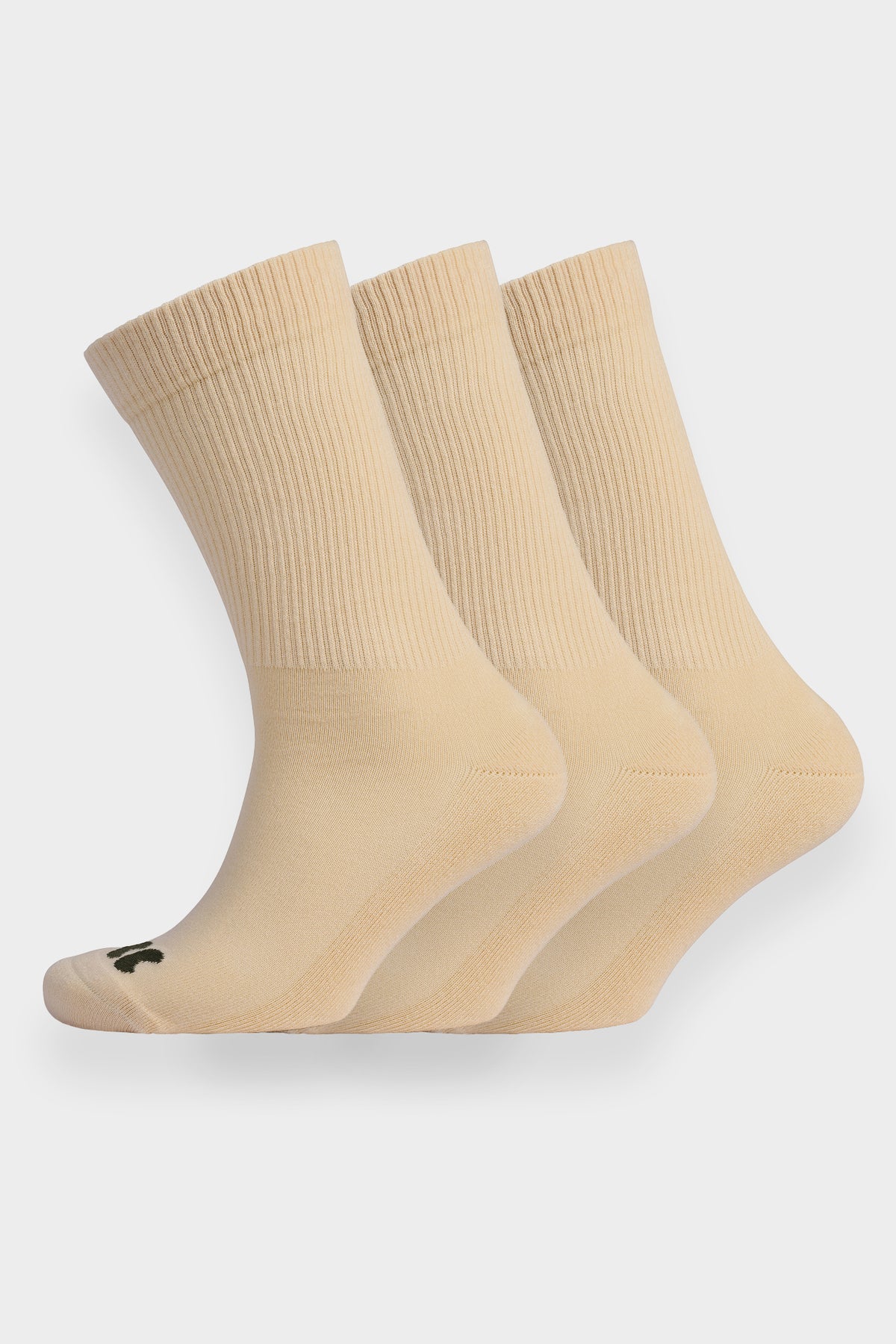 Sports Cotton Sock Calf 3 Pack - Ecru