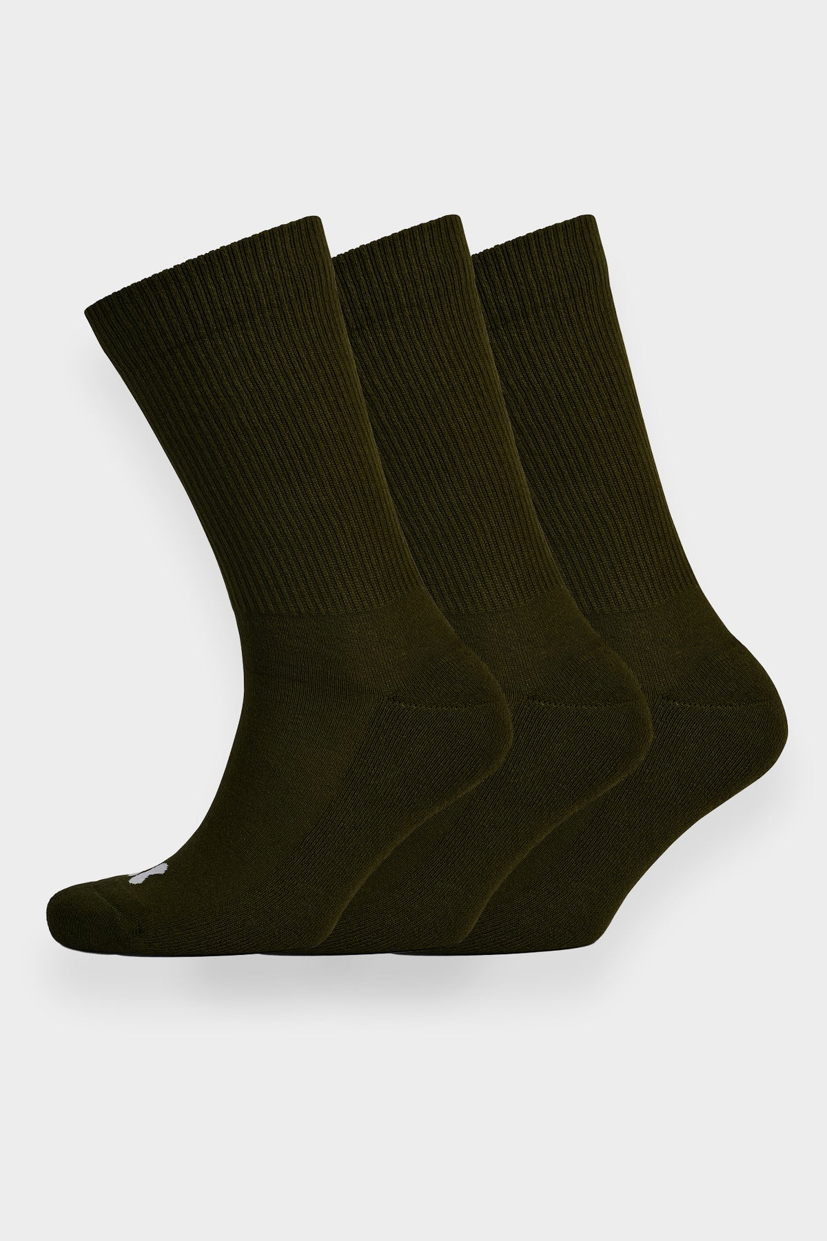 Sports Cotton Sock Calf 3 Pack - Olive