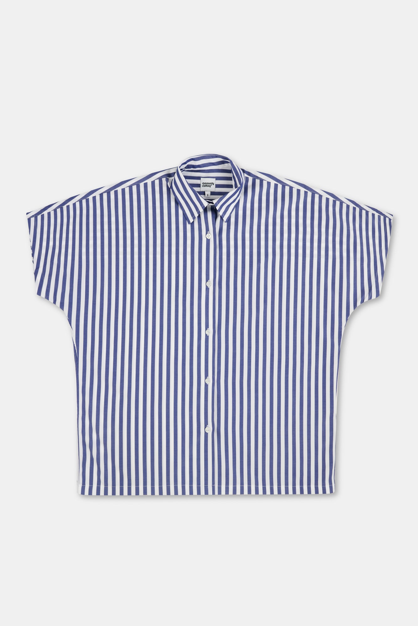 Women's Ava Short Sleeve Shirt - Blue/White