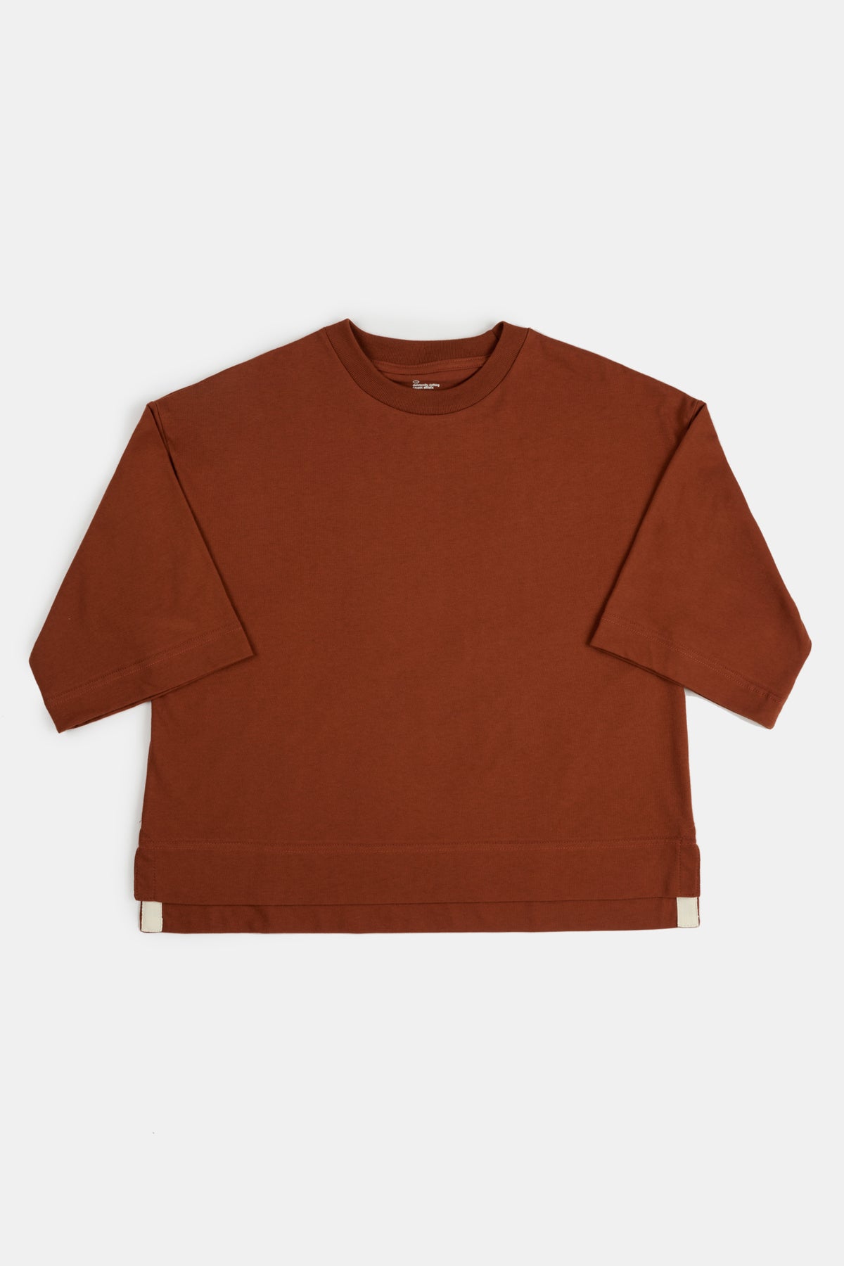 Womens Plastic Free Boxy T-Shirt - Cinnamon