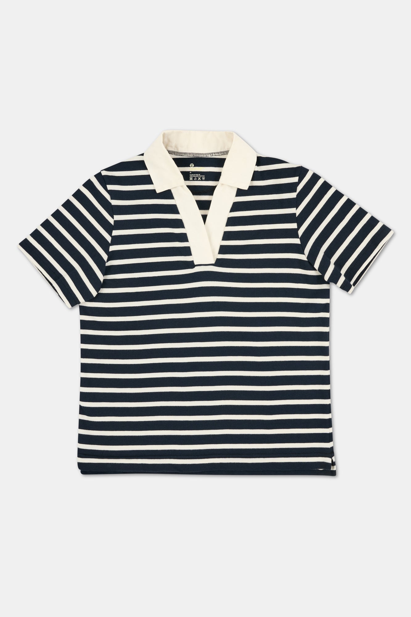 WOMENS BRETON GYM TOP - NAVY/ECRU