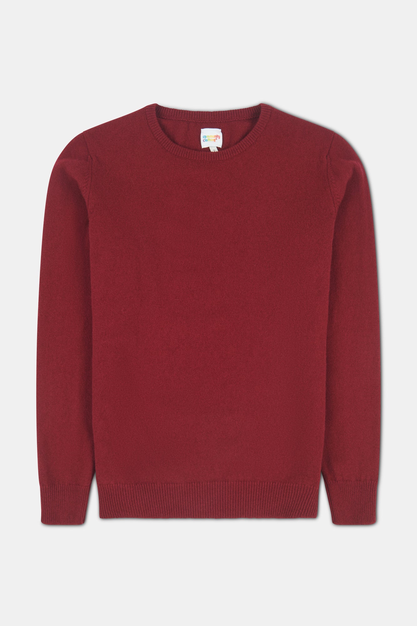 Women's Lambswool Crew Neck- Burgundy