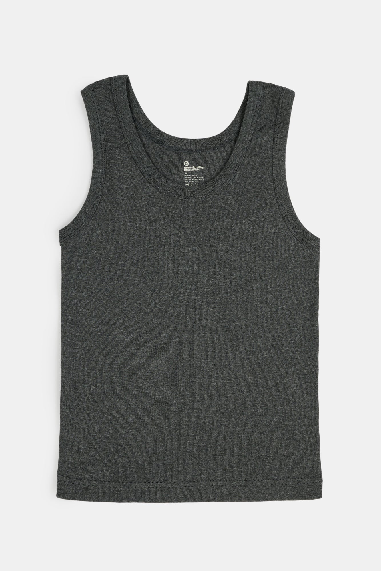 Womens Plastic Free Ribbed Vest - Charcoal