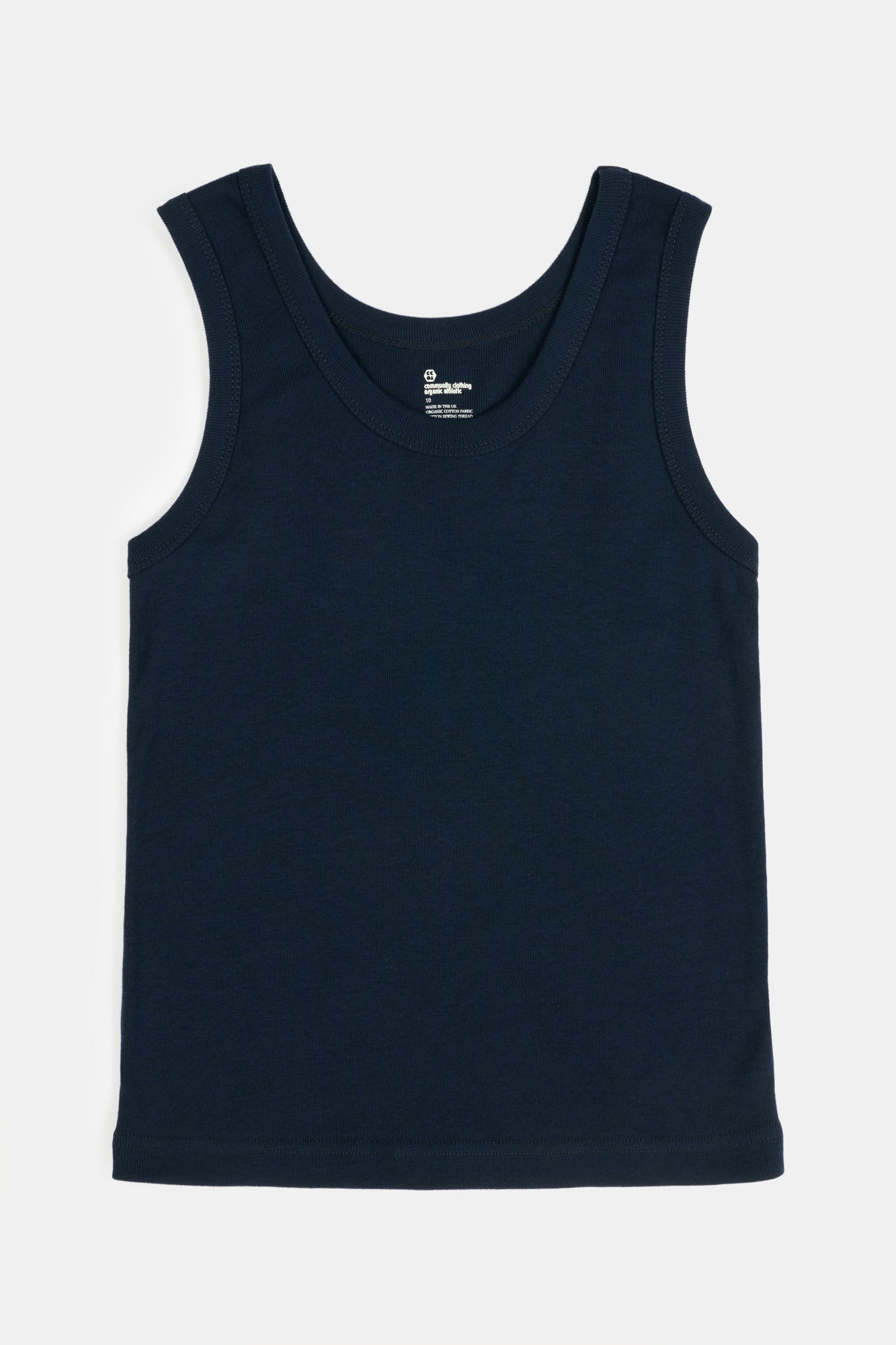 Womens Plastic Free Ribbed Vest - Navy
