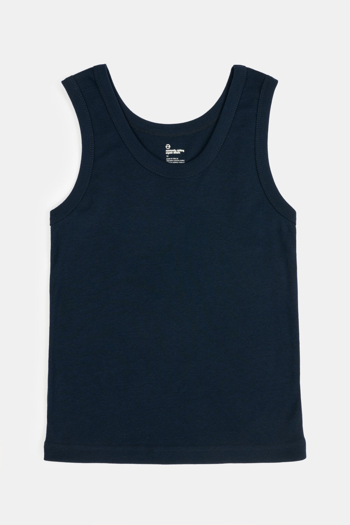 Womens Plastic Free Ribbed Vest - Navy