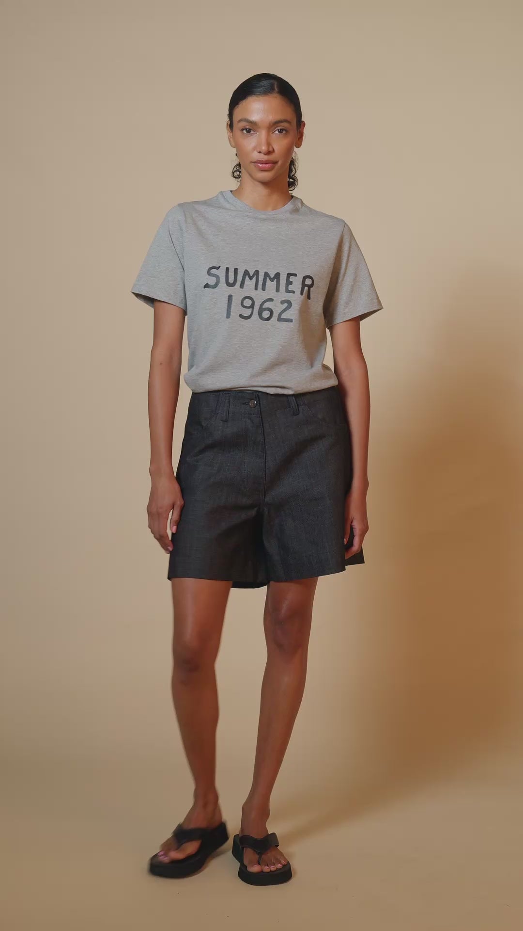 Work Jean Short - Black Denim